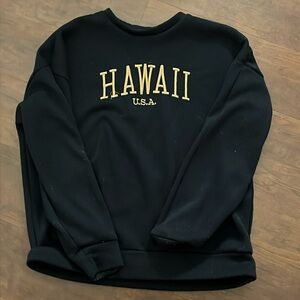 print loose fit Hawaii crewneck sweatshirt